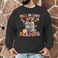 Fall In Love With Reading Halloween Stack Of Book Teacher Men Graphic Sweatshirt, novelty gifts, funny gifts