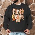First Grade Fall Floral Coquette Bow Teachers Students Men Graphic Sweatshirt, novelty gifts, funny gifts