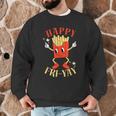 Fun Teacher Happy Fri Yay French Fries Friday Lovers Men Graphic Sweatshirt, novelty gifts, funny gifts