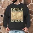 Geography Teacher Easily Distracted By Maps Men Graphic Sweatshirt, novelty gifts, funny gifts Geography Teacher Easily Distracted By Maps Men Graphic Sweatshirt, novelty gifts, funny gifts