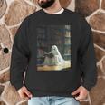 Ghost Library Halloween Book Reading Books Lover Teacher Men Graphic Sweatshirt, novelty gifts, funny gifts