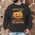 Halloween Teacher Librarian Pumpkin Reading Books Men Women Kids Men Graphic Sweatshirt, novelty gifts, funny gifts
