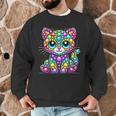 Happy Dot Day Colorful Polka Dot Cat Kitten Teachers Kids Men Graphic Sweatshirt, novelty gifts, funny gifts
