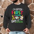 Happy First Day Of School Teacher Back To School Student Men Graphic Sweatshirt, novelty gifts, funny gifts Happy First Day Of School Teacher Back To School Student Men Graphic Sweatshirt, novelty gifts, funny gifts
