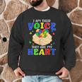 I Am Their Voice They Are My Heart Autism Awareness Teacher Men Graphic Sweatshirt, novelty gifts, funny gifts