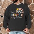 It's A Beautiful Day To Learn Cute Rainbow Boho Teacher Men Graphic Sweatshirt, novelty gifts, funny gifts