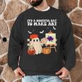 It's A Bootiful Day To Make Art Groovy Art Teacher Halloween Men Graphic Sweatshirt, novelty gifts, funny gifts