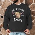 Just A Teacher Who Loves Cows Shirt Cute Highland Cow Men Graphic Sweatshirt, novelty gifts, funny gifts