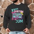 Kindergarten Is My Jam Cute Teacher Shirt 80's 90's Styl Men Graphic Sweatshirt, novelty gifts, funny gifts