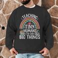 Kindergarten Teacher Tiny Humans Pre-School Teacher Men Graphic Sweatshirt, novelty gifts, funny gifts