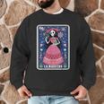 La Maestra Halloween Mexican Bingo Card Teacher Lottery Card Men Graphic Sweatshirt, novelty gifts, funny gifts La Maestra Halloween Mexican Bingo Card Teacher Lottery Card Men Graphic Sweatshirt, novelty gifts, funny gifts