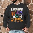 Librarian Boo Crew Teacher Student Halloween Costume Men Graphic Sweatshirt, novelty gifts, funny gifts