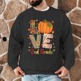 Love 2nd Grade Happy Fall Thanksgiving For 2nd Teacher For Men Women Girls Kids Men Graphic Sweatshirt, novelty gifts, funny gifts