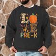 Love Pre-k Teacher Shirts Autumn Fall Pumpkin Fall Leopard Men Graphic Sweatshirt, novelty gifts, funny gifts