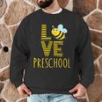 Love Preschool Back To School Yellow Bee Preschool Teacher For Men Women Girls Kids Men Graphic Sweatshirt, novelty gifts, funny gifts