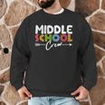 Middle School Crew Retro Teacher Student Vintage Men Graphic Sweatshirt, novelty gifts, funny gifts