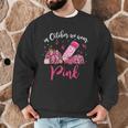 In October We Wear Pink Apple Teacher Daisy Breast Cancer Men Graphic Sweatshirt, novelty gifts, funny gifts