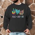Peace Love Art Painting Palette Art Teacher Men Graphic Sweatshirt, novelty gifts, funny gifts Peace Love Art Painting Palette Art Teacher Men Graphic Sweatshirt, novelty gifts, funny gifts