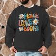 Peace Love Books Bookworm Librarian Reading Teacher Groovy Men Graphic Sweatshirt, novelty gifts, funny gifts Peace Love Books Bookworm Librarian Reading Teacher Groovy Men Graphic Sweatshirt, novelty gifts, funny gifts