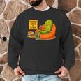 Pickle Reading Books Bookworm Teacher Librarian Kids Retro Men Graphic Sweatshirt, novelty gifts, funny gifts