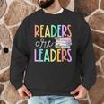 Readers Are Leaders Reading Book Lovers Teacher Women Kids Men Graphic Sweatshirt, novelty gifts, funny gifts