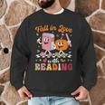 Retro Fall In Love With Learning Pumpkin Autumn Teacher Men Graphic Sweatshirt, novelty gifts, funny gifts