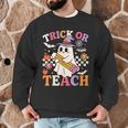 Retro Floral Ghost Trick Or Teach Groovy Teacher Halloween Men Graphic Sweatshirt, novelty gifts, funny gifts Retro Floral Ghost Trick Or Teach Groovy Teacher Halloween Men Graphic Sweatshirt, novelty gifts, funny gifts