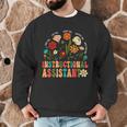 Retro Instructional Assistant Wildflowers Teacher Aide Men Graphic Sweatshirt, novelty gifts, funny gifts