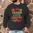 Retro Teach Love Inspire Back To School Teachers Men Graphic Sweatshirt, novelty gifts, funny gifts