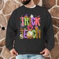 Retro Trick Or Teach Leopard Ghost Halloween Spooky Teacher Men Graphic Sweatshirt, novelty gifts, funny gifts