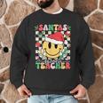 Santas Favorite Teacher Retro Groovy Smile Face Christmas Men Graphic Sweatshirt, novelty gifts, funny gifts