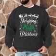 Sleighing Math Problem Xmas In Math Teacher Christmas Men Women Men Graphic Sweatshirt, novelty gifts, funny gifts