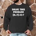Solve This Problem 9X7467 Elementary Math Teacher Men Graphic Sweatshirt, novelty gifts, funny gifts