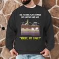 Sorry My Fault Earthquake Tectonic Plate Science Teacher Pun Men Graphic Sweatshirt, novelty gifts, funny gifts