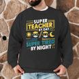 Super Teacher By Day Super Tired By Night Superheroes School Men Graphic Sweatshirt, novelty gifts, funny gifts