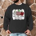 Teach Love Inspire Pre-k Teacher Apple Leopard Red Plain Men Graphic Sweatshirt, novelty gifts, funny gifts