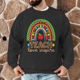 Teach Love Inspire Rainbow Leopard Cheetah Print Teacher Men Graphic Sweatshirt, novelty gifts, funny gifts Teach Love Inspire Rainbow Leopard Cheetah Print Teacher Men Graphic Sweatshirt, novelty gifts, funny gifts