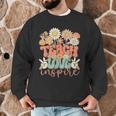 Teach Love Inspire Retro Groovy Daisy Back To School Teacher For Men Women Kids Men Graphic Sweatshirt, novelty gifts, funny gifts
