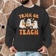 Teacher Halloween Trick Or Teach Retro Groovy Floral Ghost Men Graphic Sweatshirt, novelty gifts, funny gifts Teacher Halloween Trick Or Teach Retro Groovy Floral Ghost Men Graphic Sweatshirt, novelty gifts, funny gifts