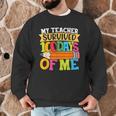 My Teacher Survived 100 Days Of Me 100th Day Of School Kids Men Graphic Sweatshirt, novelty gifts, funny gifts