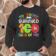 My Teacher Survived 100 Days Of Me 100 Days Of School Men Graphic Sweatshirt, novelty gifts, funny gifts My Teacher Survived 100 Days Of Me 100 Days Of School Men Graphic Sweatshirt, novelty gifts, funny gifts