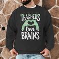 Teachers Love Brains Halloween Costume Trick Treat Zombie Men Graphic Sweatshirt, novelty gifts, funny gifts Teachers Love Brains Halloween Costume Trick Treat Zombie Men Graphic Sweatshirt, novelty gifts, funny gifts