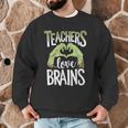 Teachers Love Zombie Teacher Halloween Fun Men Graphic Sweatshirt, novelty gifts, funny gifts