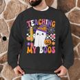 Teaching My Boos Ghost Teacher Cute Pencil Halloween Teacher Men Graphic Sweatshirt, novelty gifts, funny gifts