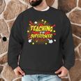 Teaching Is My Superpower Retro Comic Teacher Men Graphic Sweatshirt, novelty gifts, funny gifts