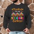 Thankful For My 3rd Grade Turkeys Thanksgiving Teacher Kids Men Graphic Sweatshirt, novelty gifts, funny gifts