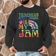 Tie Dye Teaching Social Studies Is My Jam Sunglasses Teacher Men Graphic Sweatshirt, novelty gifts, funny gifts
