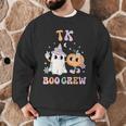TK Boo Crew Retro Groovy Halloween Floral Ghost TK Teacher Men Women Kids Men Graphic Sweatshirt, novelty gifts, funny gifts