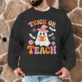 Trick Or Teach Cute Floral Ghost Teacher Halloween Costume Men Graphic Sweatshirt, novelty gifts, funny gifts