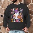 Trick Or Teach Groovy Teacher Ghost Halloween Teacher Men Graphic Sweatshirt, novelty gifts, funny gifts Trick Or Teach Groovy Teacher Ghost Halloween Teacher Men Graphic Sweatshirt, novelty gifts, funny gifts